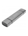 digitus Czytnik kart 3-portowy USB Typ C/ USB 3.0 SuperSpeed SD Micro SD HQ  aluminium Szary - nr 28