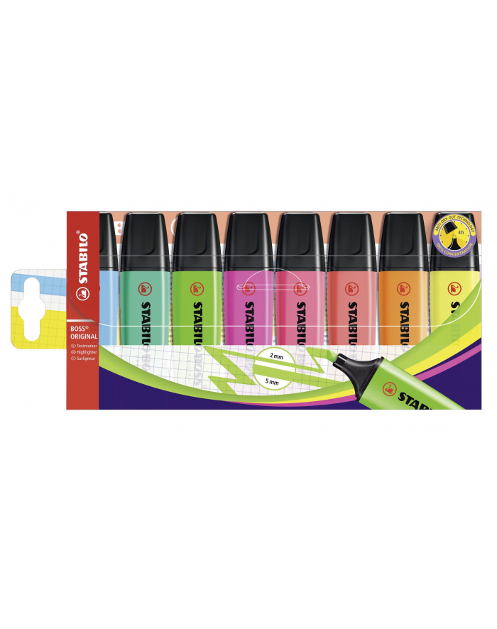 Zakreślacz STABILO BOSS ORIGINAL etui 8 szt. 70/8 główny