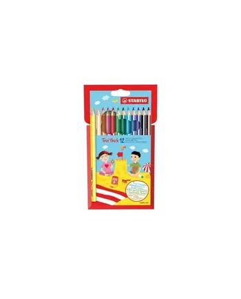 Kredki drewniane STABILO Trio gruba etui 12 szt. 203/12-01