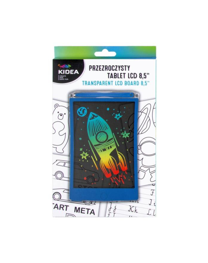 derform Przezroczysty tablet LCD B Kidea niebieski główny
