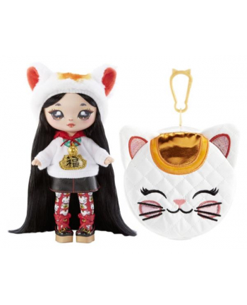 mga entertainment MGA Na! Na! Na! Lalka z torebką Seria 2 Surprise 2-in-1 Fashion Doll and Purse Glam Luna Luck (Lucky Cat) 579274