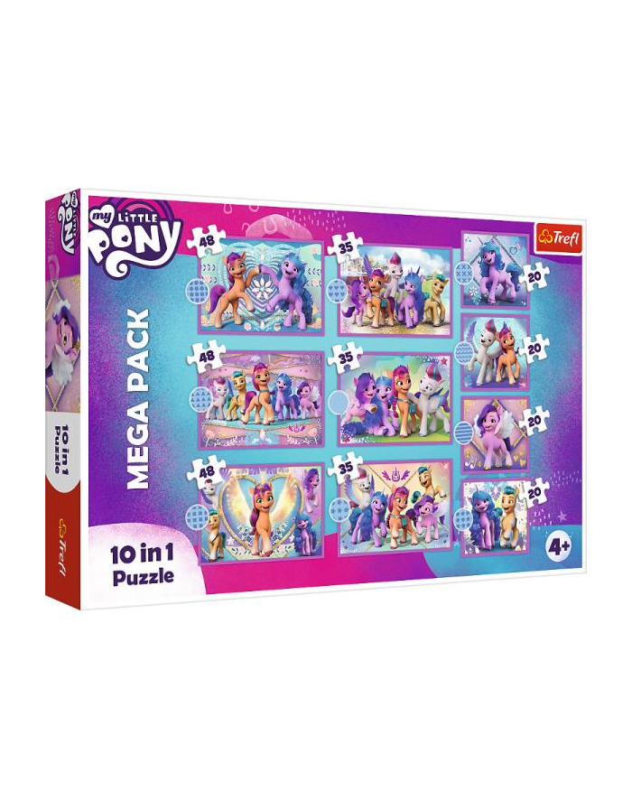 Puzzle 10w1 Lśniące Kucyki Pony. My Little Pony Hasbro 90389 Trefl główny