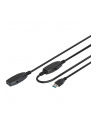 digitus Kabel przedłużający USB 3.0 SuperSpeed Typ USB A/USB A M/Ż aktywny Czarny 10m - nr 8