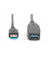 digitus Kabel przedłużający USB 3.0 SuperSpeed Typ USB A/USB A M/Ż aktywny 15m Czarny - nr 28