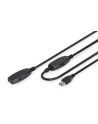 digitus Kabel przedłużający USB 3.0 SuperSpeed Typ USB A/USB A M/Ż aktywny 15m Czarny - nr 5