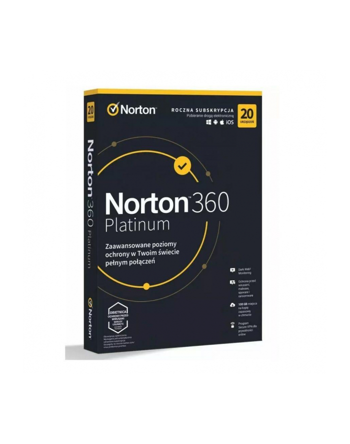 *Norton360 PLATINUM100GB PL 1U 20Dvc 1Y  21427517 główny