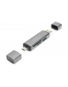 digitus Czytnik kart 3-portowy USB Typ C/ USB 3.0 SuperSpeed SD Micro SD HQ  aluminium Szary - nr 10