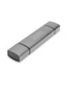 digitus Czytnik kart 3-portowy USB Typ C/ USB 3.0 SuperSpeed SD Micro SD HQ  aluminium Szary - nr 24