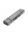 digitus Czytnik kart 3-portowy USB Typ C/ USB 3.0 SuperSpeed SD Micro SD HQ  aluminium Szary - nr 31