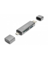digitus Czytnik kart 3-portowy USB Typ C/ USB 3.0 SuperSpeed SD Micro SD HQ  aluminium Szary - nr 33