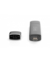 digitus Czytnik kart 3-portowy USB Typ C/ USB 3.0 SuperSpeed SD Micro SD HQ  aluminium Szary - nr 34