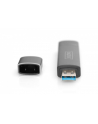 digitus Czytnik kart 3-portowy USB Typ C/ USB 3.0 SuperSpeed SD Micro SD HQ  aluminium Szary - nr 36