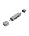 digitus Czytnik kart 3-portowy USB Typ C/ USB 3.0 SuperSpeed SD Micro SD HQ  aluminium Szary - nr 9