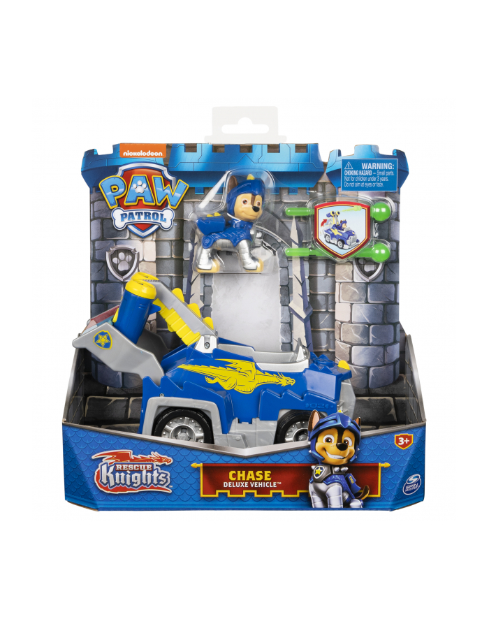 PAW PATROL Rescue Knights. Psi Patrol Rycerze Chase pojazd 6063584 Spin Master główny