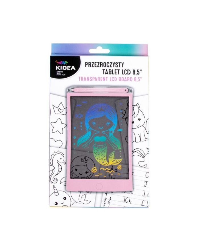 derform Przezroczysty tablet LCD A Kidea różowy główny
