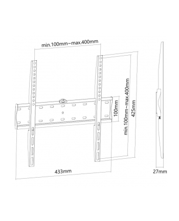 neomounts by newstar Uchwyt ścienny FPMA-W300BLACK 32-55 cali