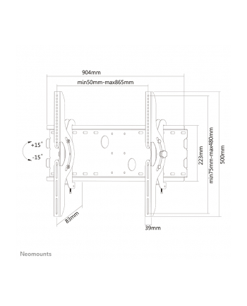 neomounts by newstar Uchwyt do monitora PLASMA-W200BLACK