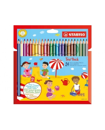 Kredka drewniana STABILO Trio gruba etui 24 szt. 203/24-01