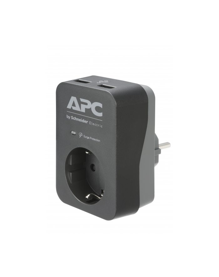 APC Essential SurgeArrest 1 Outlet 2 USB Ports Black 230V Germany główny