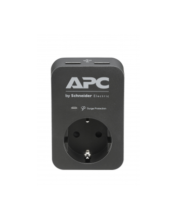 APC Essential SurgeArrest 1 Outlet 2 USB Ports Black 230V Germany