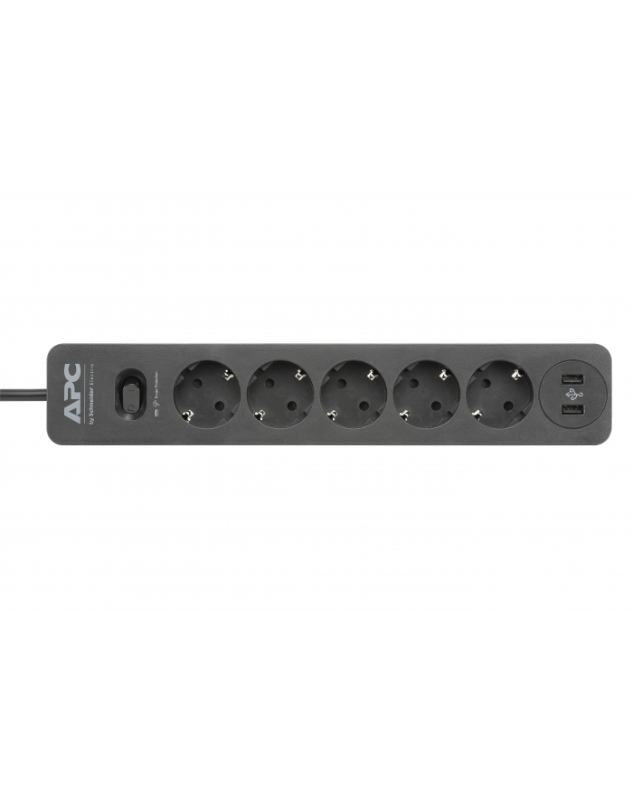 APC Essential SurgeArrest 5 Outlet 2 USB Ports Black 230V Germany główny