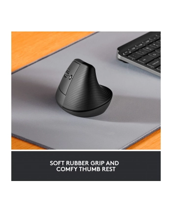 LOGITECH LIFT Left Vertical Ergonomic Mouse - GRAPHITE / BLACK - EMEA
