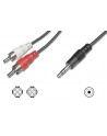 assmann electronic ASSMANN Audio adapter cable stereo 3.5mm - 2x RCA 5.00m CCS 2x0.10/10 shielded M/M Kolor: CZARNY - nr 1
