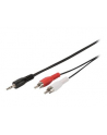 assmann electronic ASSMANN Audio adapter cable stereo 3.5mm - 2x RCA 1.50m CCS 2x0.10/10 shielded M/M Kolor: CZARNY - nr 1