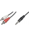 assmann electronic ASSMANN Audio adapter cable stereo 3.5mm - 2x RCA 1.50m CCS 2x0.10/10 shielded M/M Kolor: CZARNY - nr 5