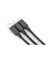 assmann electronic ASSMANN USB Charger cable USB A - Lightning+micro B+Type-C 1m 3in1 cable cotton CE bl - nr 34