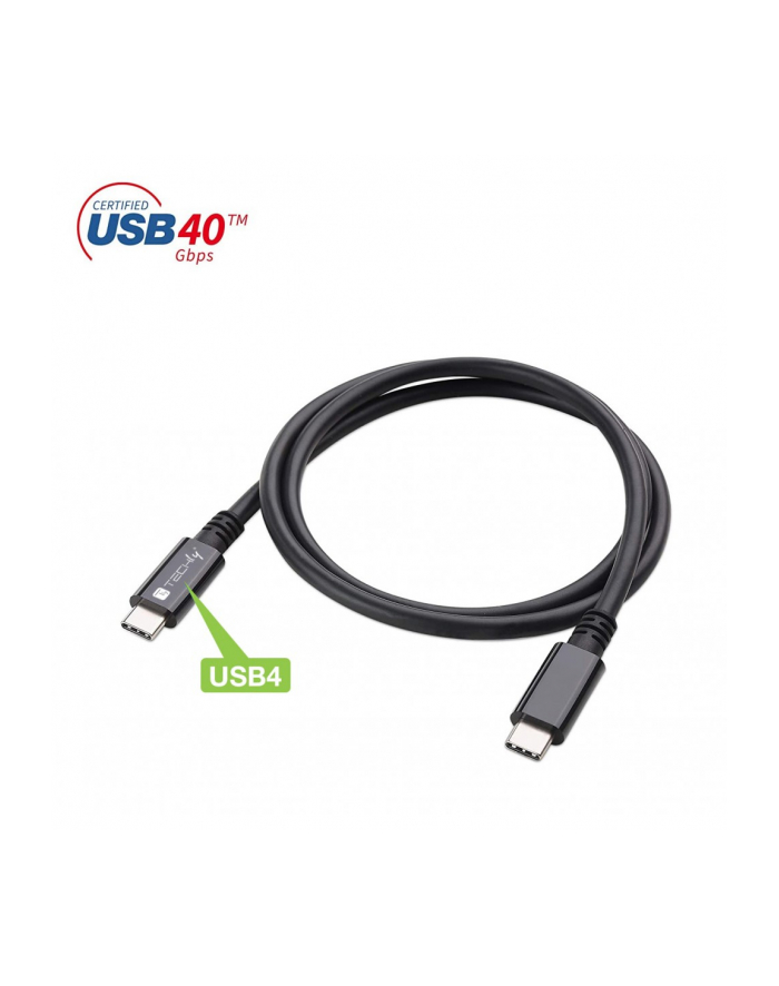 TECHLY USB 4 Gen 3 Type-C Cable M/M E-Mark 8K 40Gbps 100W PD 0.8m główny