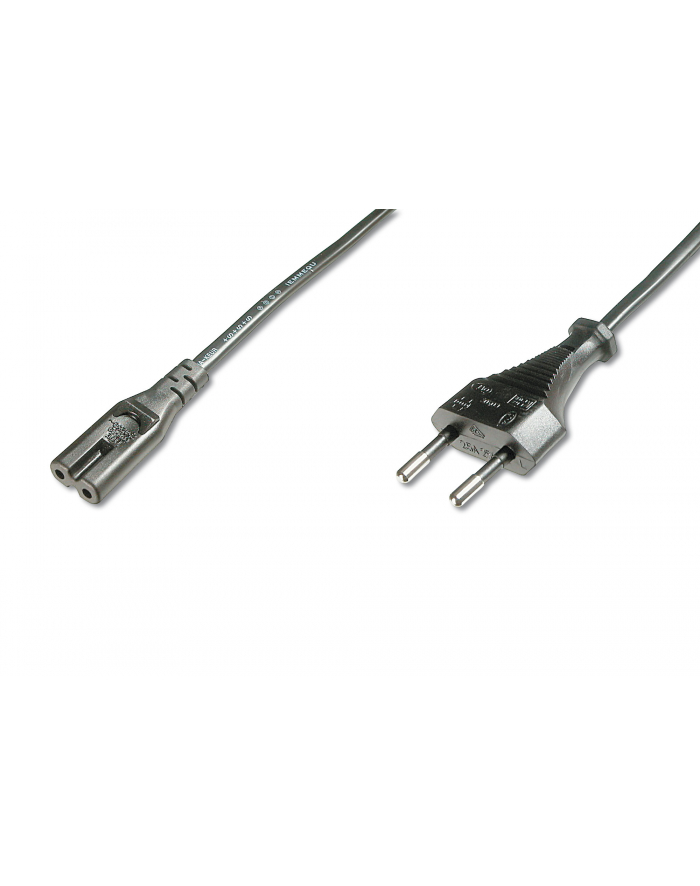 assmann electronic DIGITUS Kabel połączeniowy zasilający Typ Euro (CEE 7/16)/IEC C7 M/Ż czarny 18m główny