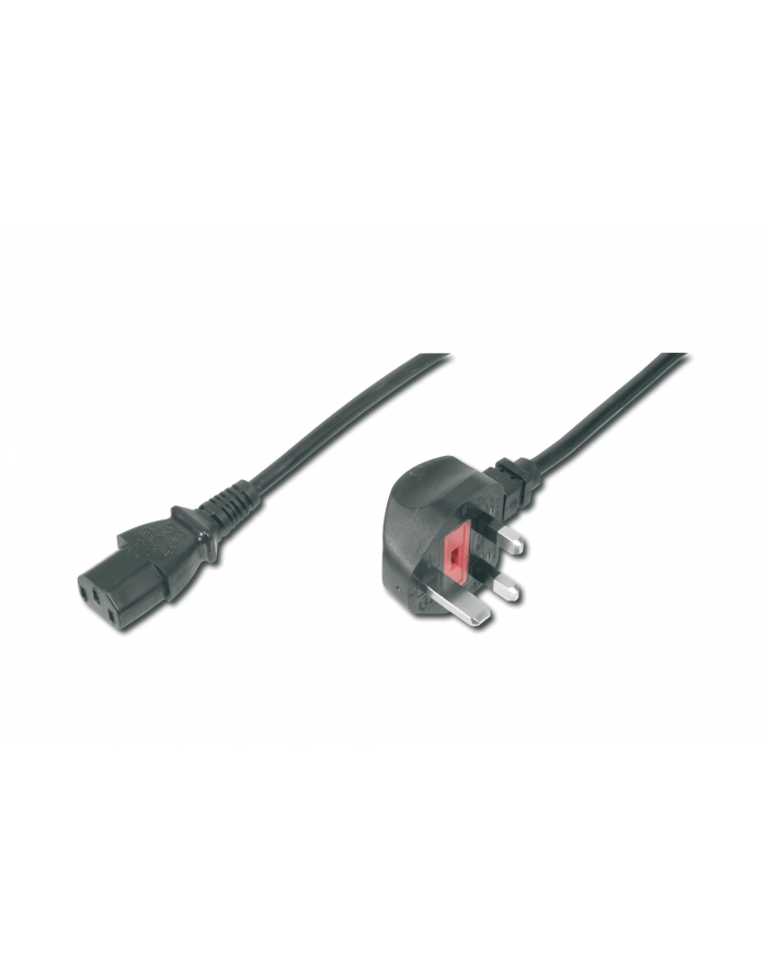 assmann electronic DIGITUS Kabel połączeniowy zasilający Typ UK kątowy/IEC C13 M/Ż czarny 18m główny