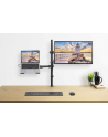 MANHATTAN Desktop Combo Mount with Monitor Arm and Laptop Stand 13 to 32inch Monitor up to 8kg and 10 to 17inch Notebook up to 8 kg - nr 12