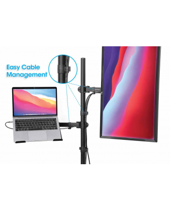 MANHATTAN Desktop Combo Mount with Monitor Arm and Laptop Stand 13 to 32inch Monitor up to 8kg and 10 to 17inch Notebook up to 8 kg