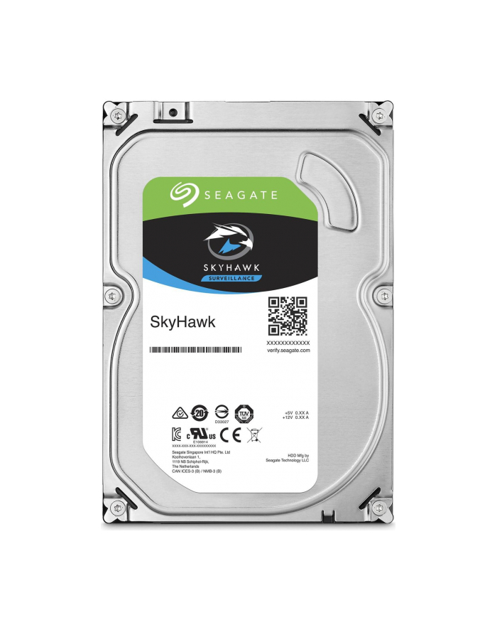 SEAGATE Surv Skyhawk 4TB HDD CMR 5400rpm SATA serial ATA 6Gb/s 256MB cache 3.5inch 24x7 workloads BLK główny