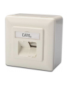 DIGITUS CAT 6A Class EA network outlet shielded 2x RJ45 LSA pure Kolor: BIAŁY surface mount vertical cable installation - nr 28