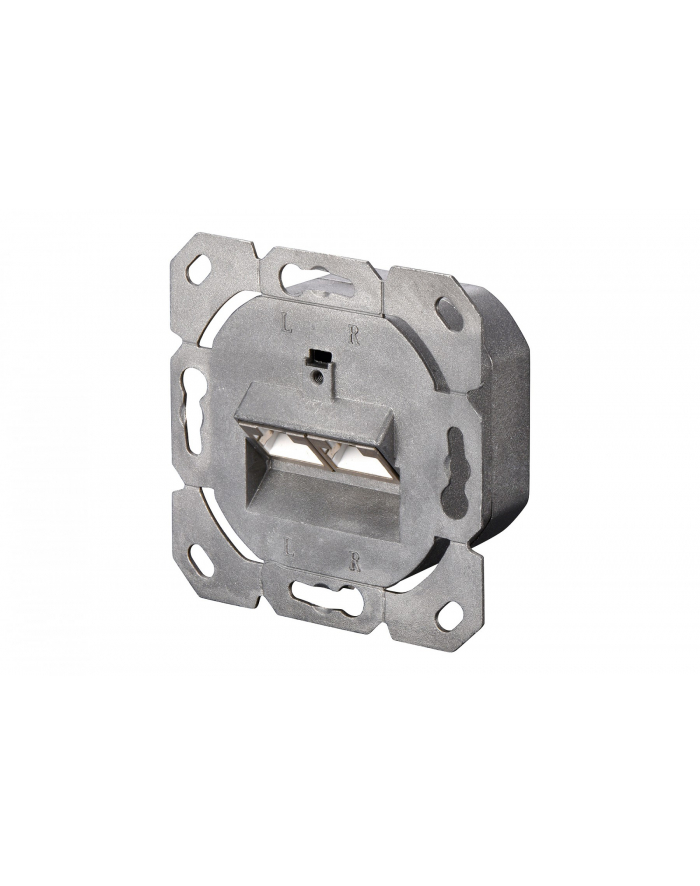 DIGITUS CAT 6A Class EA network outlet shielded 2x RJ45 LSA pure Kolor: BIAŁY surface mount vertical cable installation główny