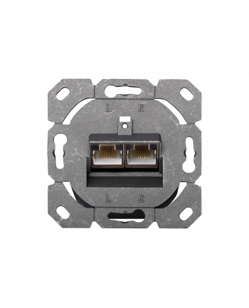 DIGITUS MODULARNY wall outlet 2xRJ45 Kolor: BIAŁY Cat6a fully shielded flush mount horizontal cable installation