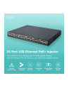 DIGITUS 24-Port Gigabit PoE+ Injector 24 ports data in 24 ports data out+PoE 370W power support - nr 25
