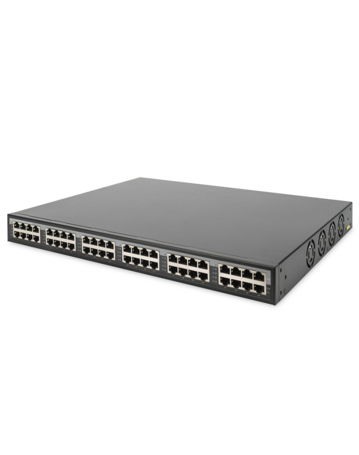 DIGITUS 24-Port Gigabit PoE+ Injector 24 ports data in 24 ports data out+PoE 370W power support główny