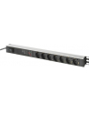 DIGITUS 1U Aluminium PDU Rackmountable 16A 4000W 250VAC 50/60Hz 7x outlet CEE 7/7 2m cable CEE 7/7 plug - nr 1