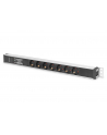 DIGITUS 1U Aluminium PDU Rackmountable 16A 4000W 250VAC 50/60Hz 7x outlet CEE 7/7 2m cable CEE 7/7 plug - nr 2