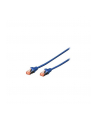 DIGITUS CAT 6 S-FTP patch cable Cu LSZH AWG 27/7 length 0.5 m color blue - nr 1