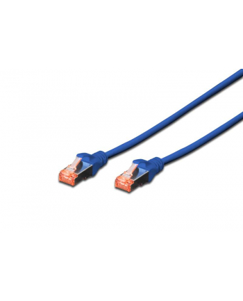 DIGITUS CAT 6 S-FTP patch cable Cu LSZH AWG 27/7 length 0.5 m color blue