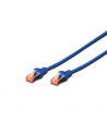 DIGITUS CAT 6 S-FTP patch cable Cu LSZH AWG 27/7 length 0.5 m color blue - nr 7