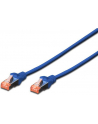 DIGITUS CAT 6 S-FTP patch cable Cu LSZH AWG 27/7 length 0.5 m color blue - nr 9