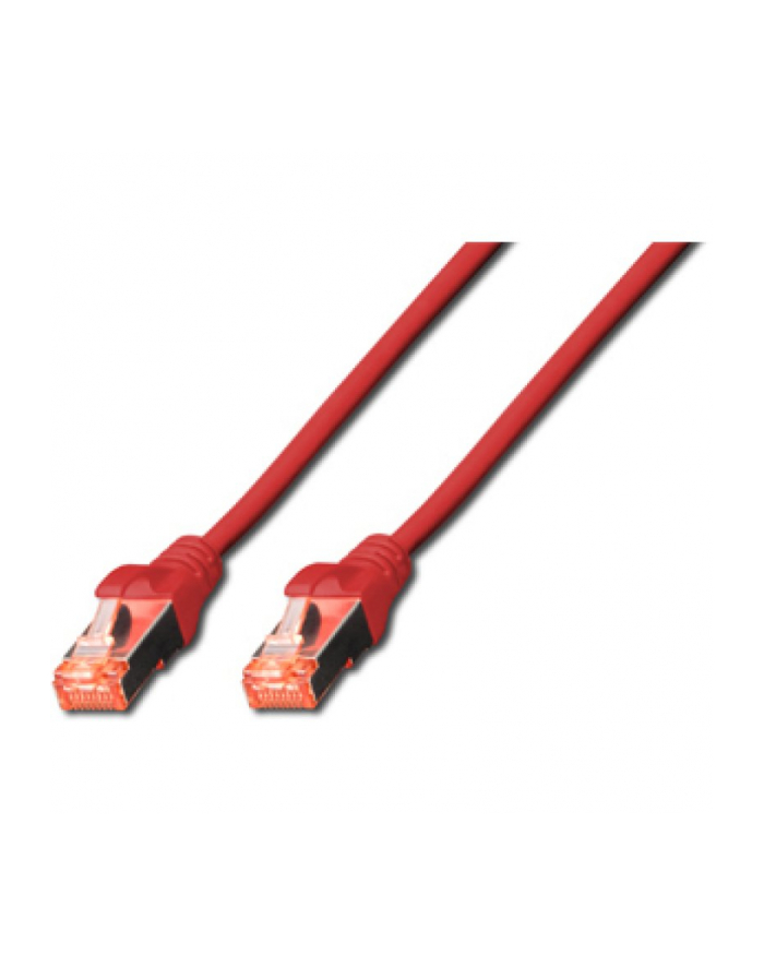 DIGITUS CAT 6 S-FTP patch cable Cu LSZH AWG 27/7 length 0.5 m color red główny