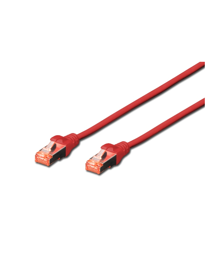 DIGITUS CAT 6 S-FTP patch cable Cu LSZH AWG 27/7 length 5 m color red główny