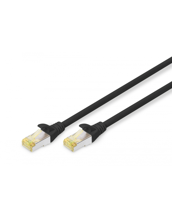 DIGITUS CAT 6A S-FTP patch cable Cu LSZH AWG 26/7 length 0.5 m color Kolor: CZARNY główny